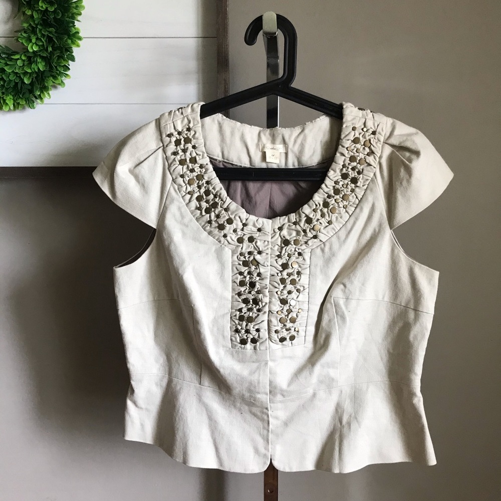 Anthropologie Cidra short sleeve blazer size 14